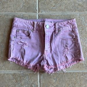 American Eagle Shorts Stretch Pink 00